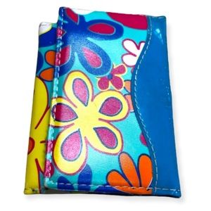 Huabao Jingpin Wallet in Blue with Flowers